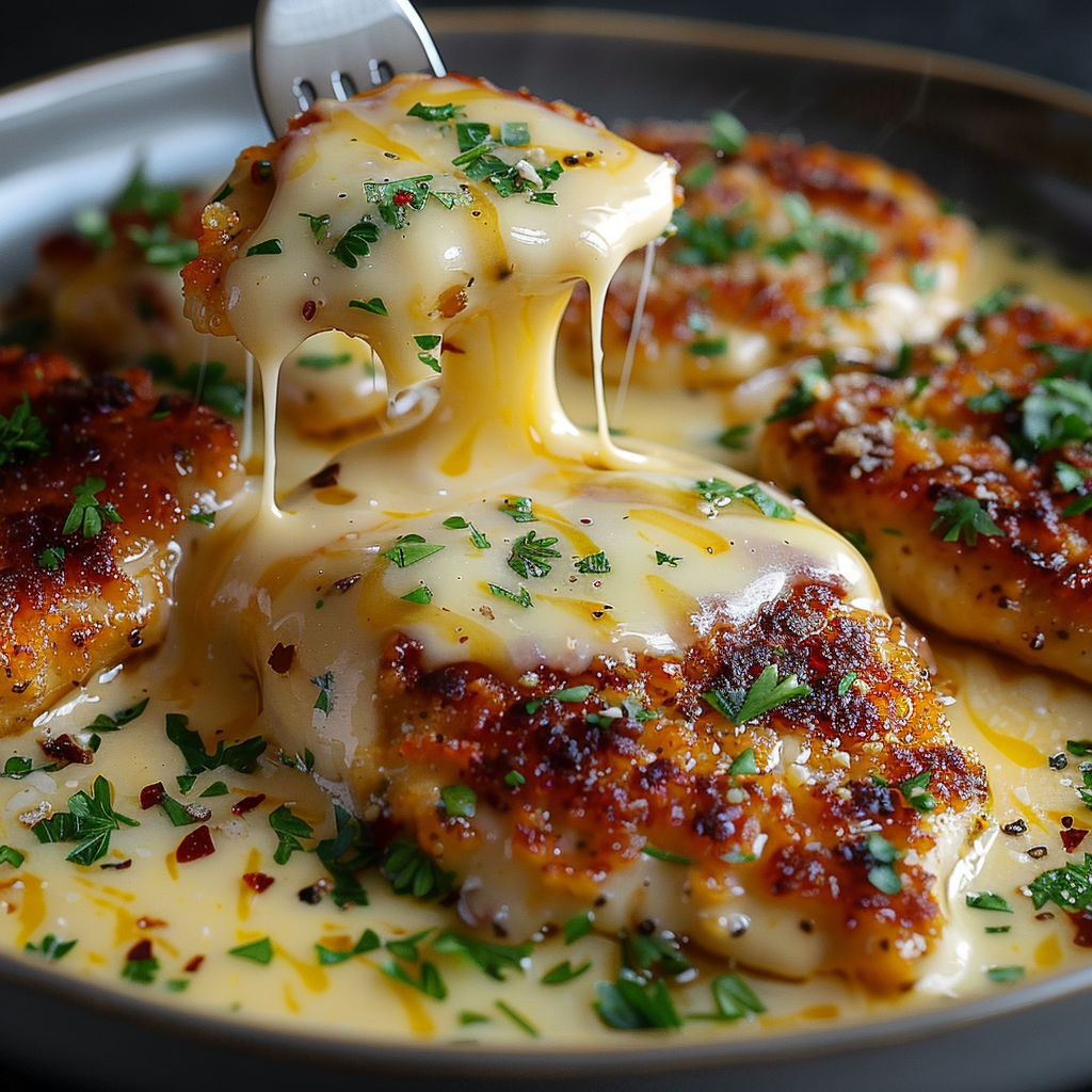 A plate of food with cheese dripping off of it.