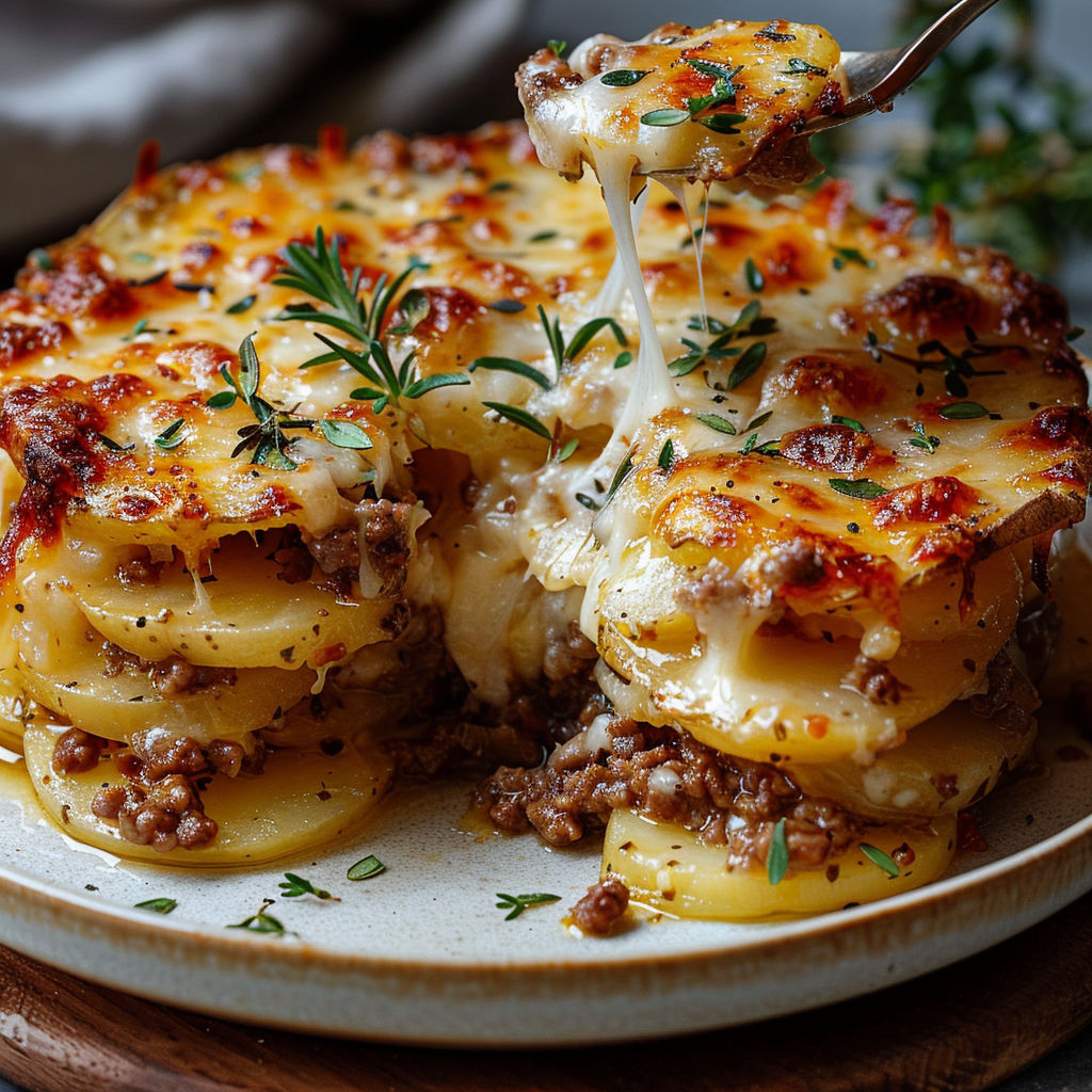 A plate of food with a fork and knife on it.