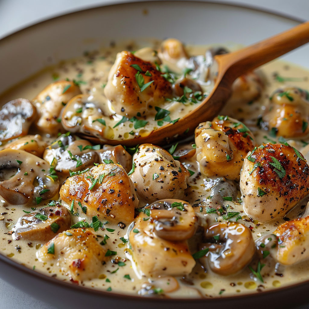 A bowl of food with a wooden spoon in it.