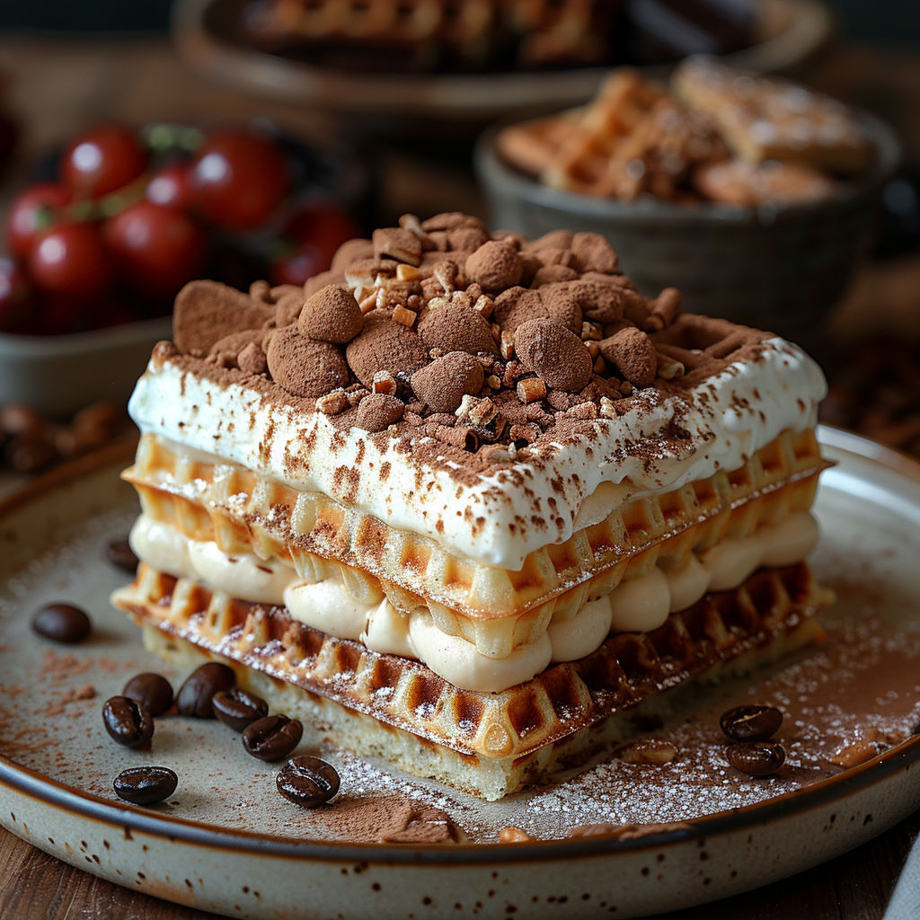 A layered dessert with chocolate and white frosting.