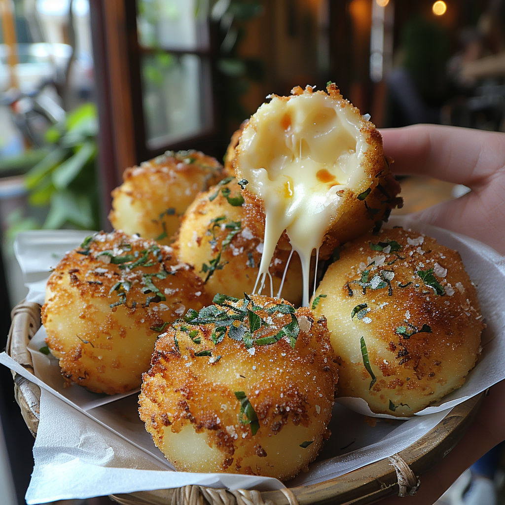 A plate of food with cheese dripping off of it.