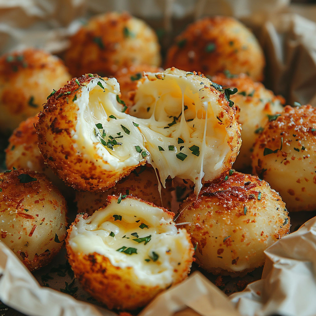A plate of cheese stuffed mushrooms.