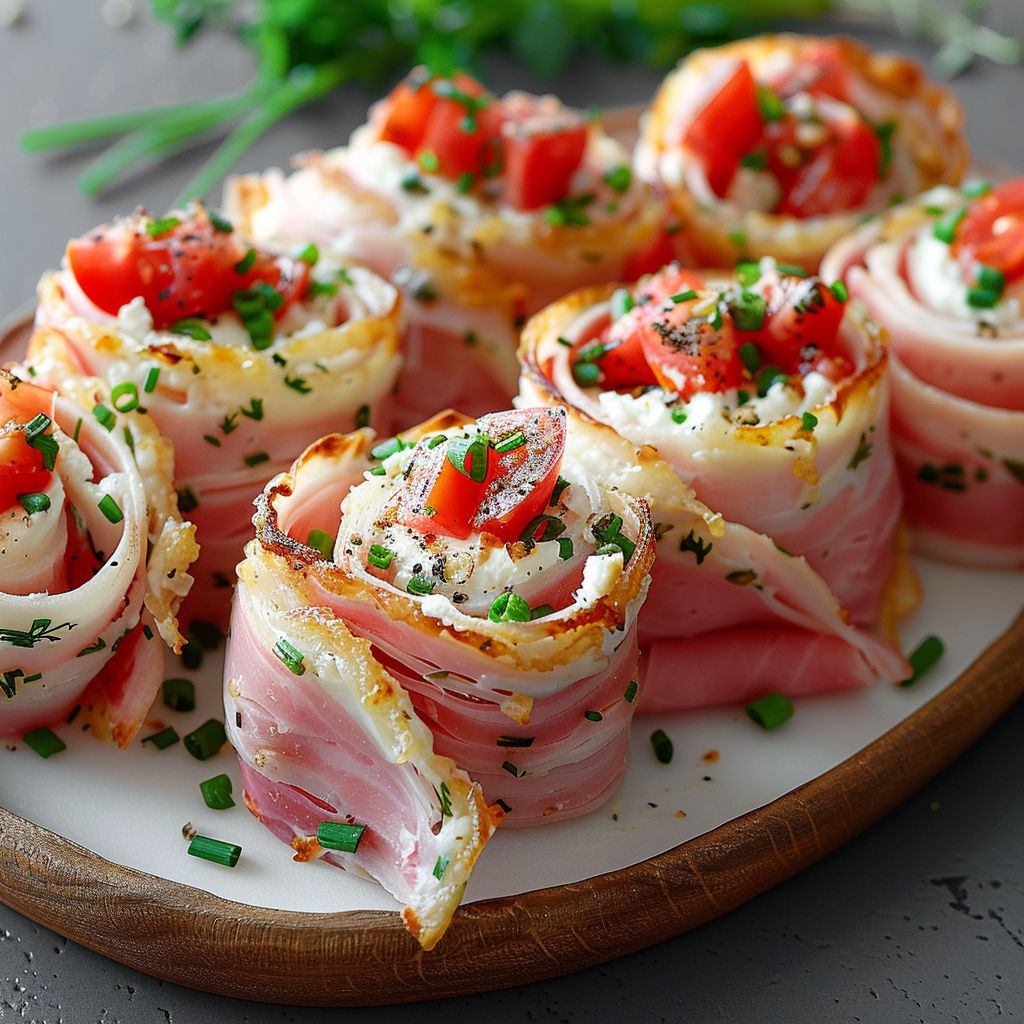 A plate of food with tomatoes and cheese.