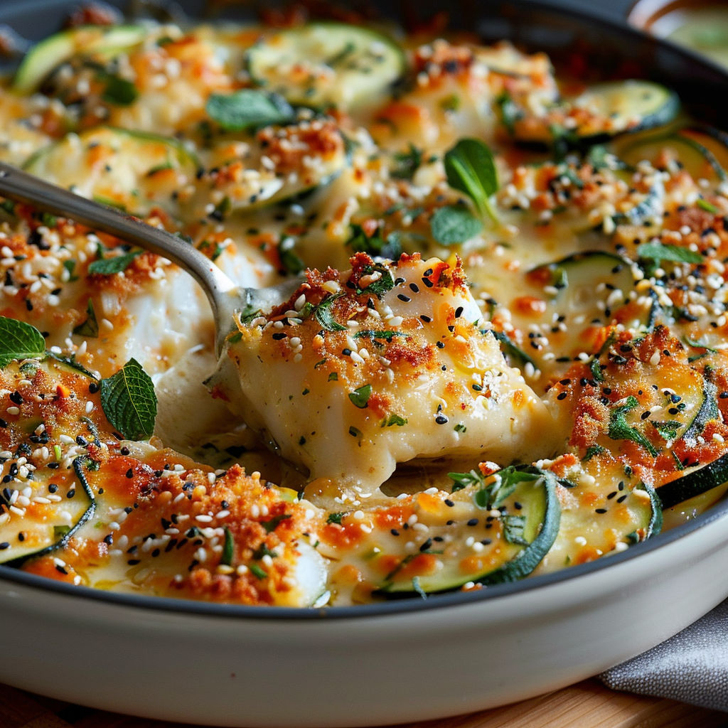 A dish of fish and vegetables.