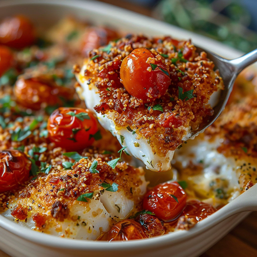 A bowl of food with tomatoes and cheese.