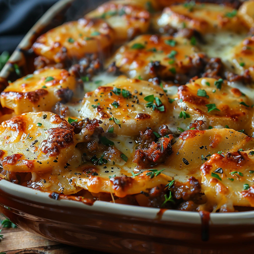 A dish of food with a variety of ingredients.