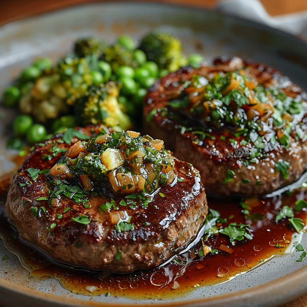 A plate of meat and vegetables.