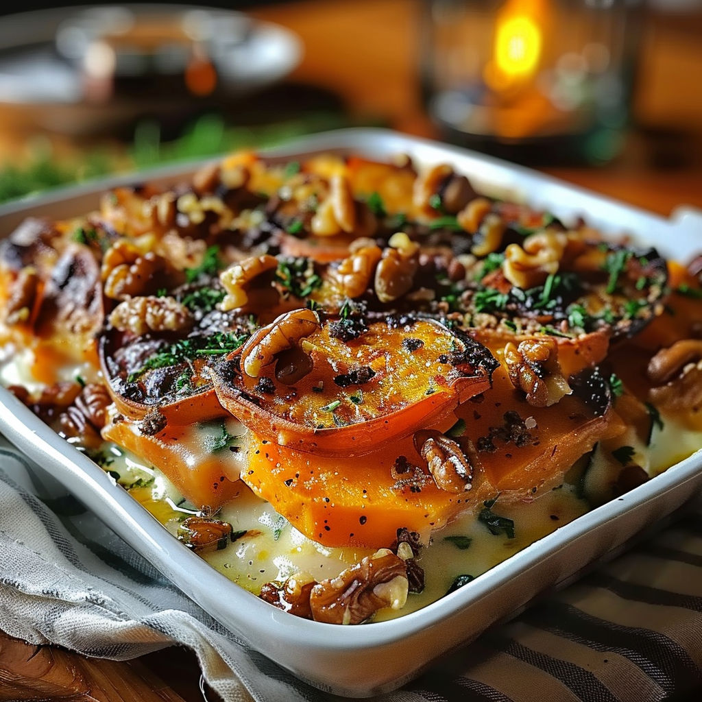 A dish with a variety of vegetables and nuts.