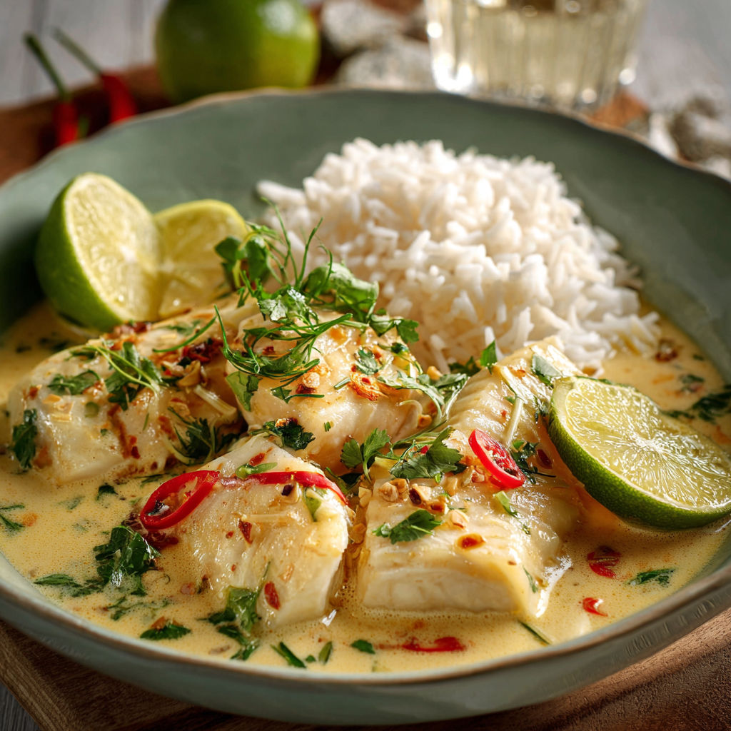 A plate of food with fish and rice.