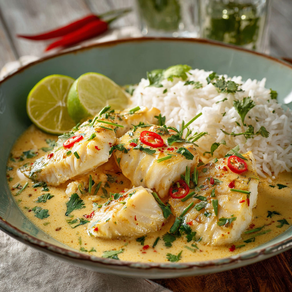 A bowl of fish with lime and peppers.