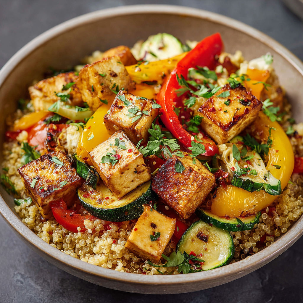 A bowl of food with a variety of vegetables.