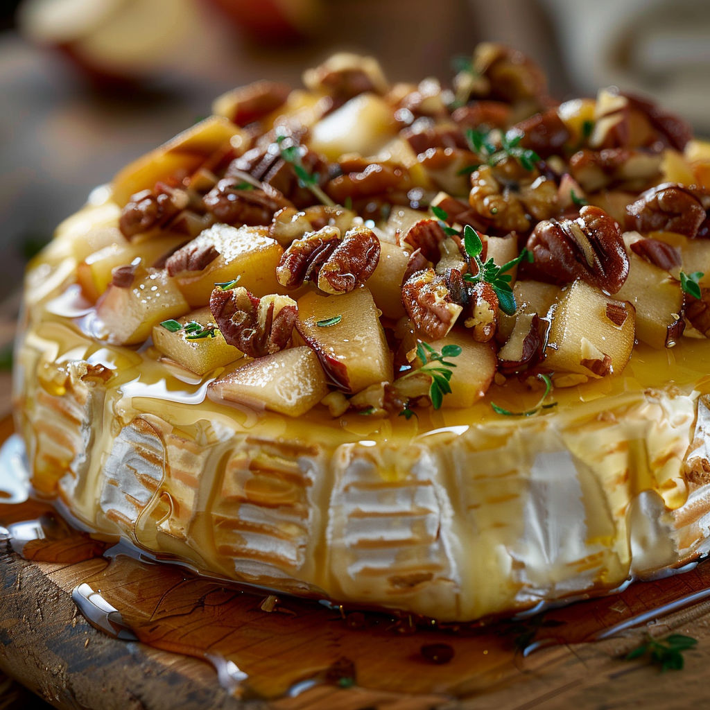 A cheesecake with a caramel sauce on top.