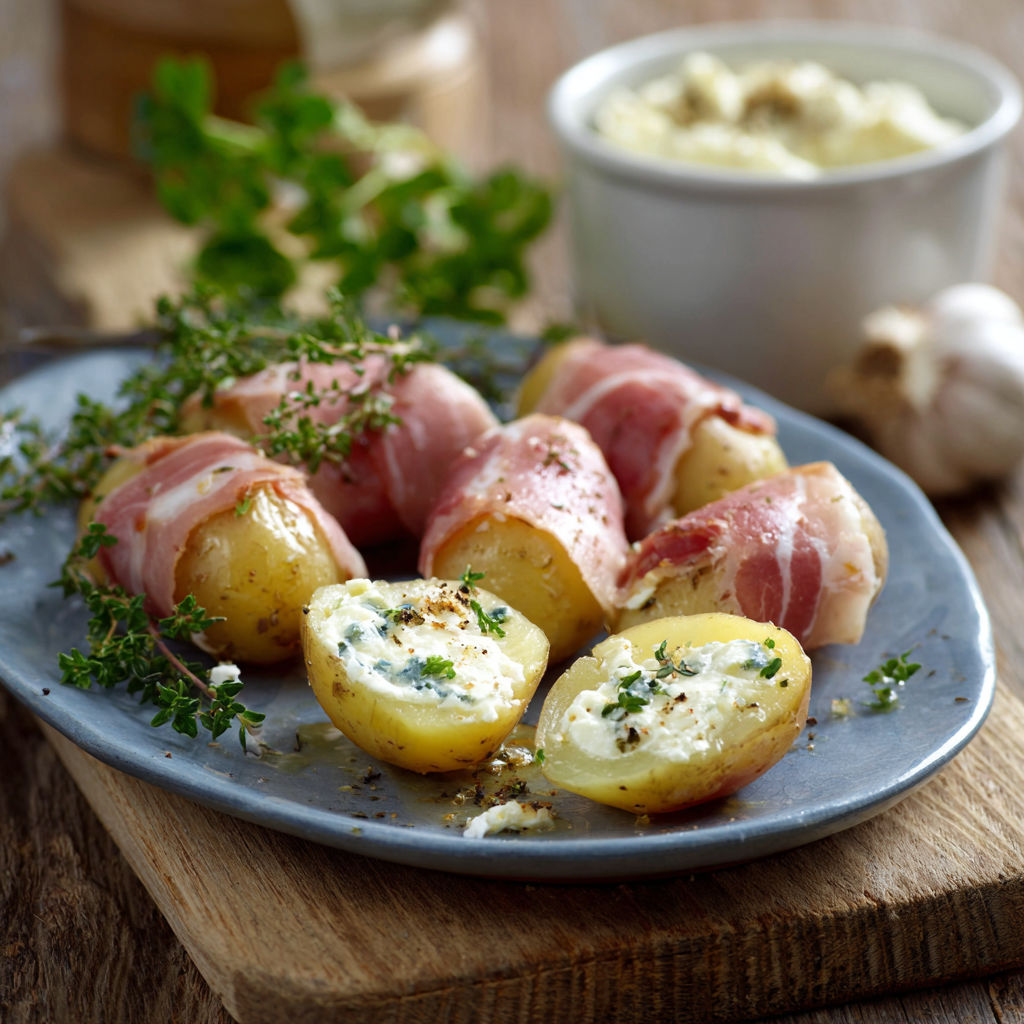 A plate of food with potatoes and meat.