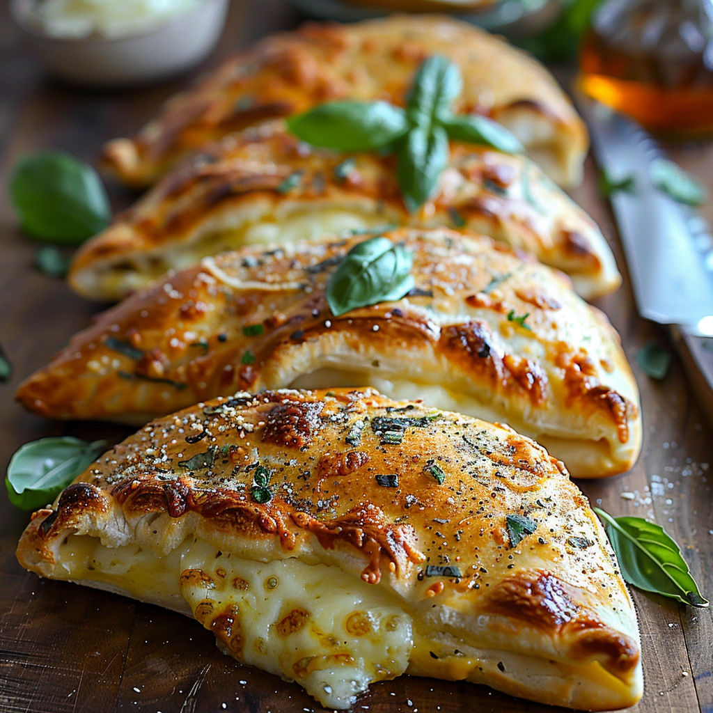 Three pieces of food on a table.