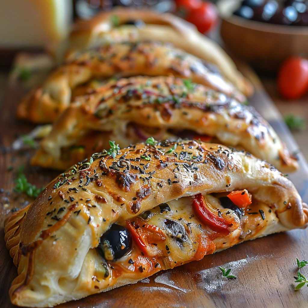 Calzones méditerranéens facile et rapide.