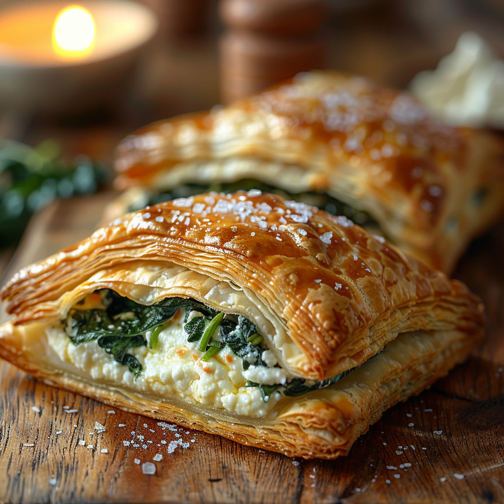 A pastry with a green filling.