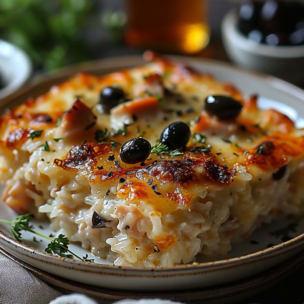 A plate of food with rice and cheese.