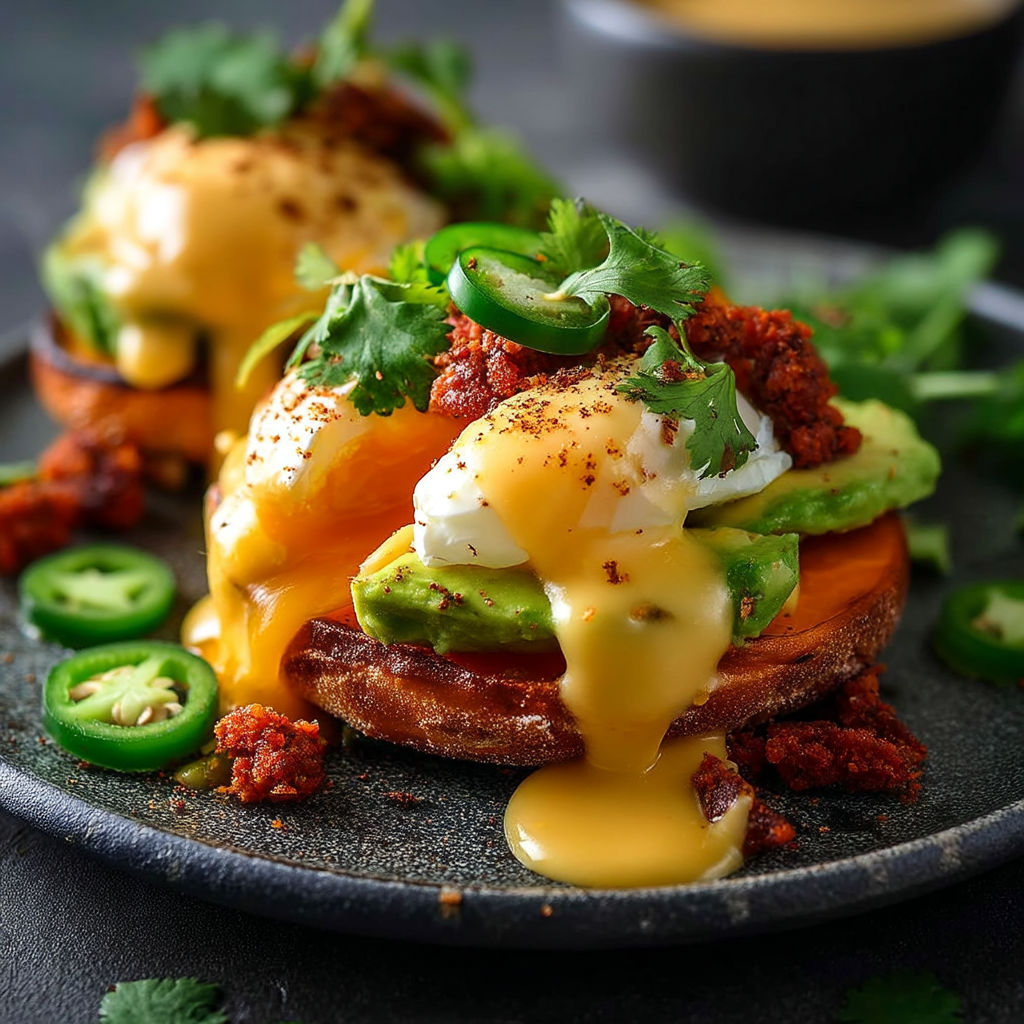 A plate of food with a fried egg on top.