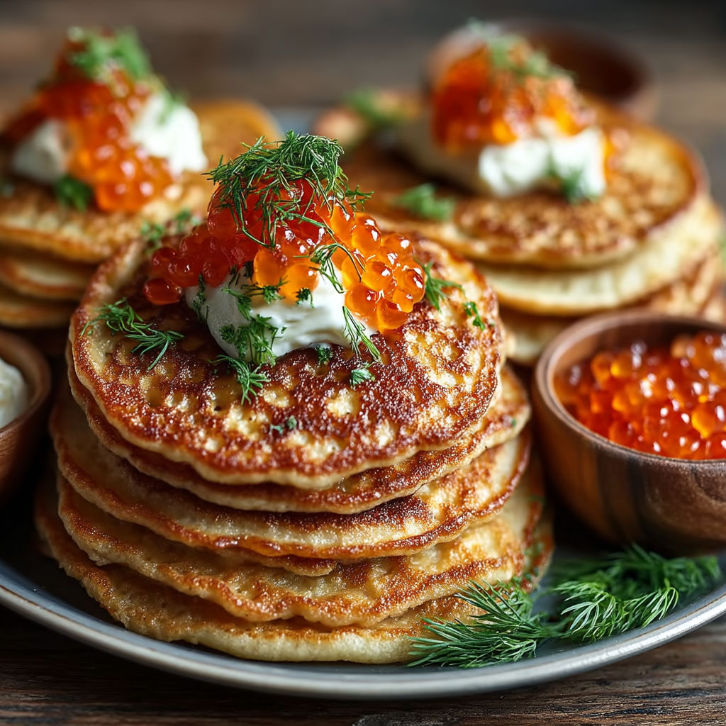 A stack of pancakes with a dollop of whipped cream on top.