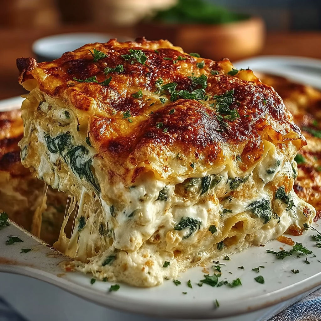 A plate of food with a green vegetable on top.