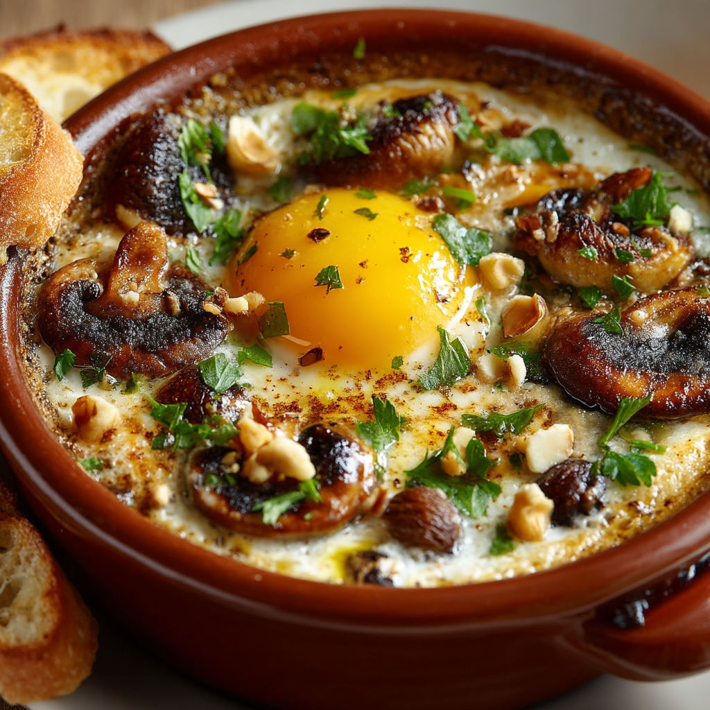 A bowl of food with a fried egg in it.