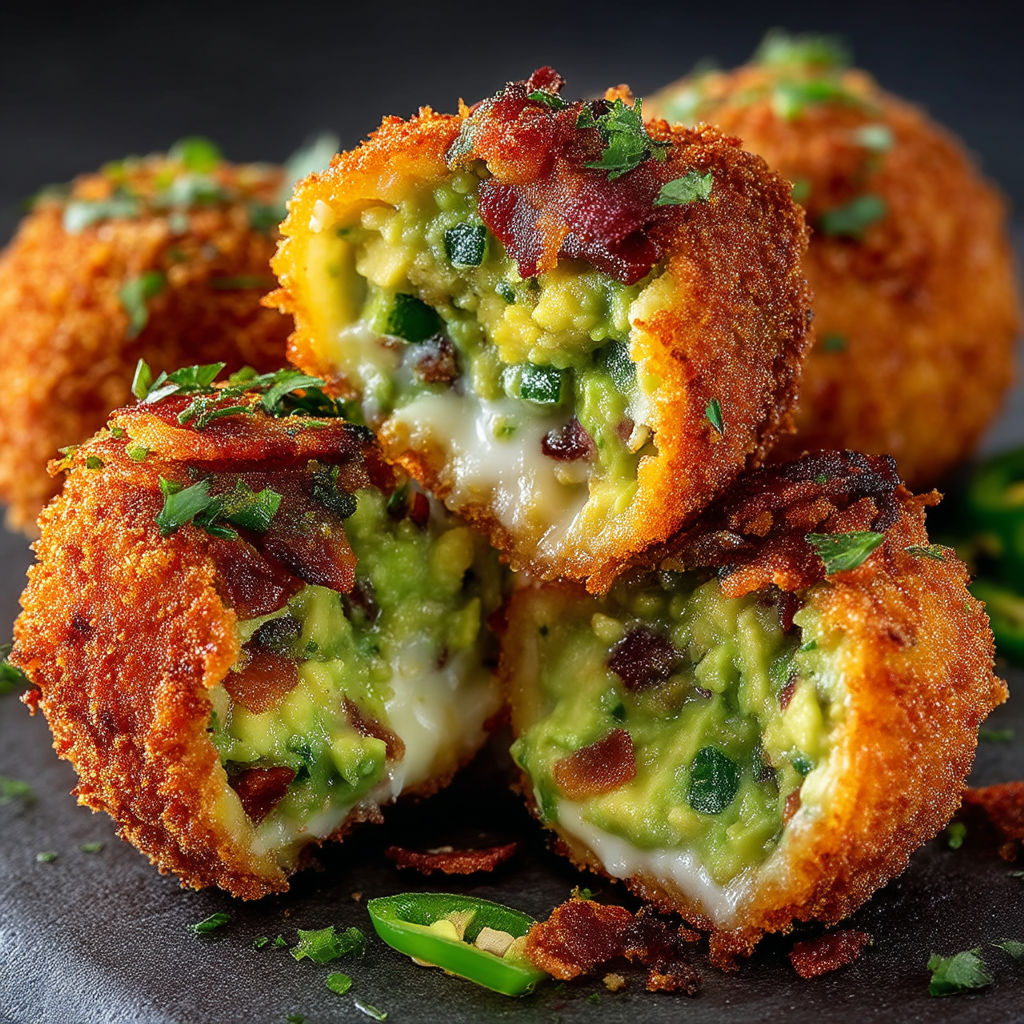 Bouchées Avocat et Bacon.