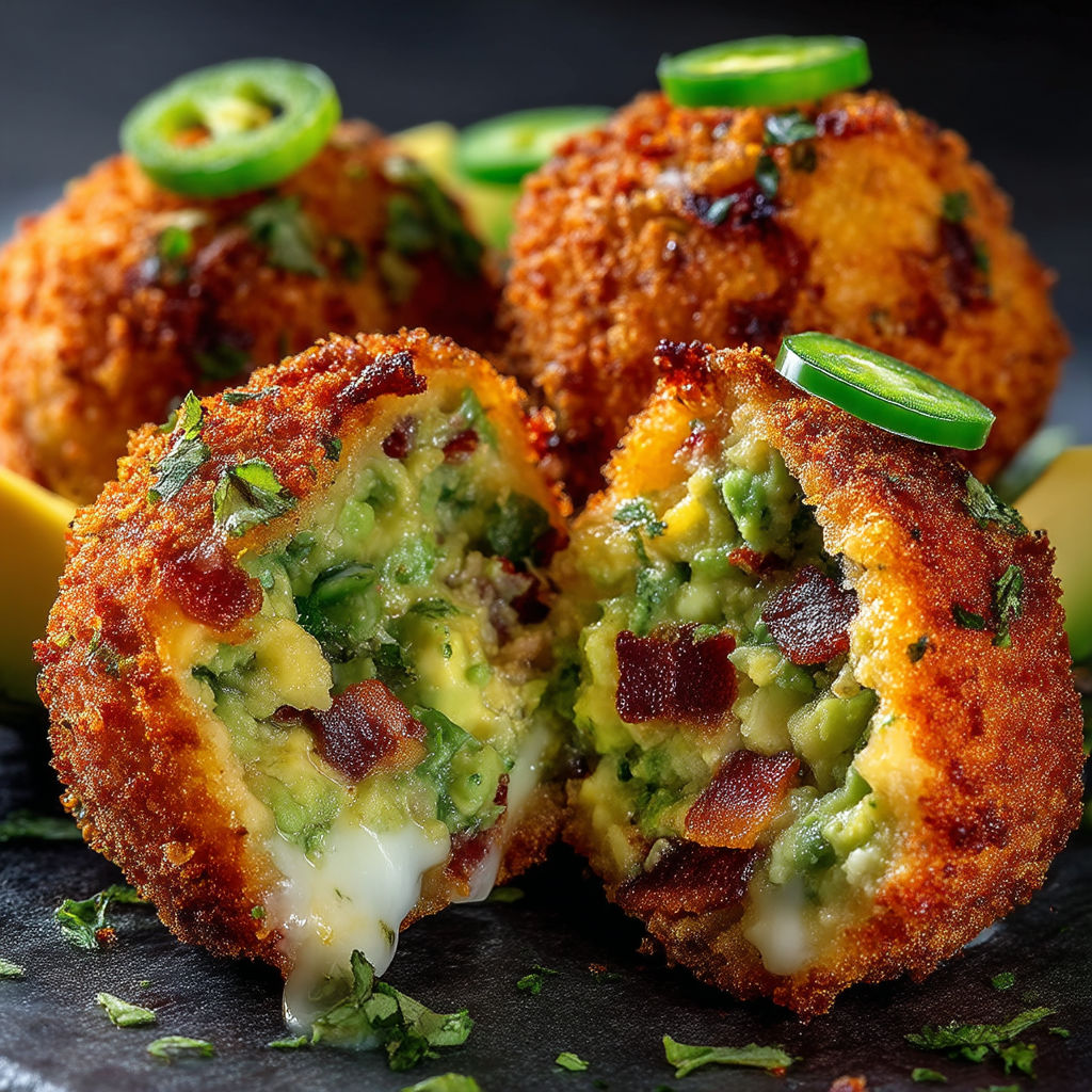 Bouchées Avocat et Bacon.