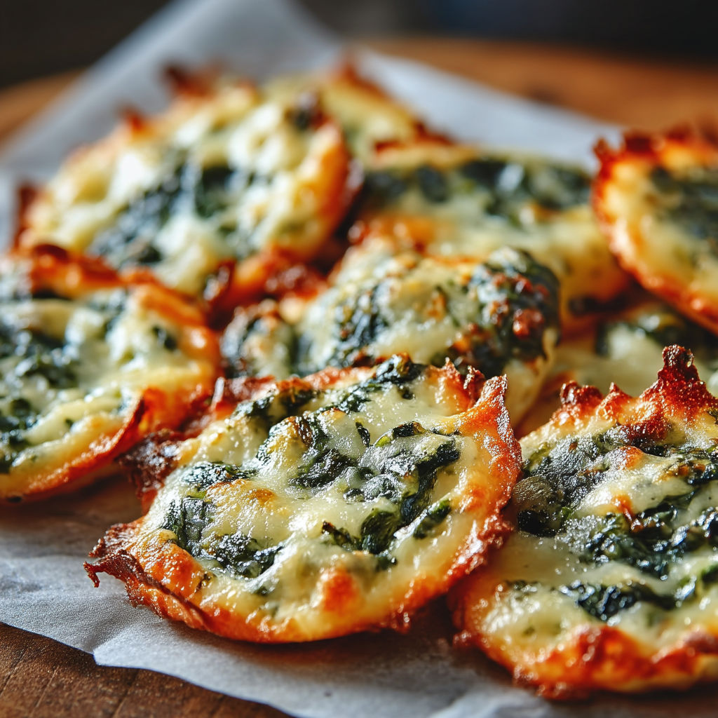 Bouchées Fondantes aux Épinards et Fromage.