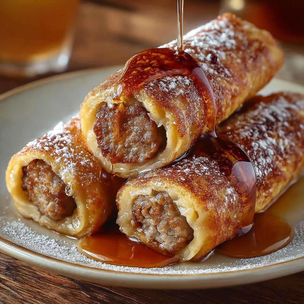 A plate of food with sauce on it.