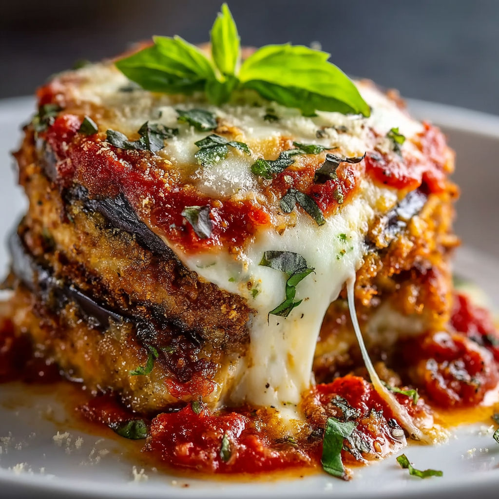 A plate of food with a green leaf on top.
