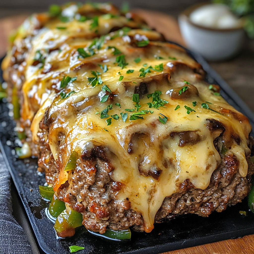 A delicious meat dish with cheese and peppers.