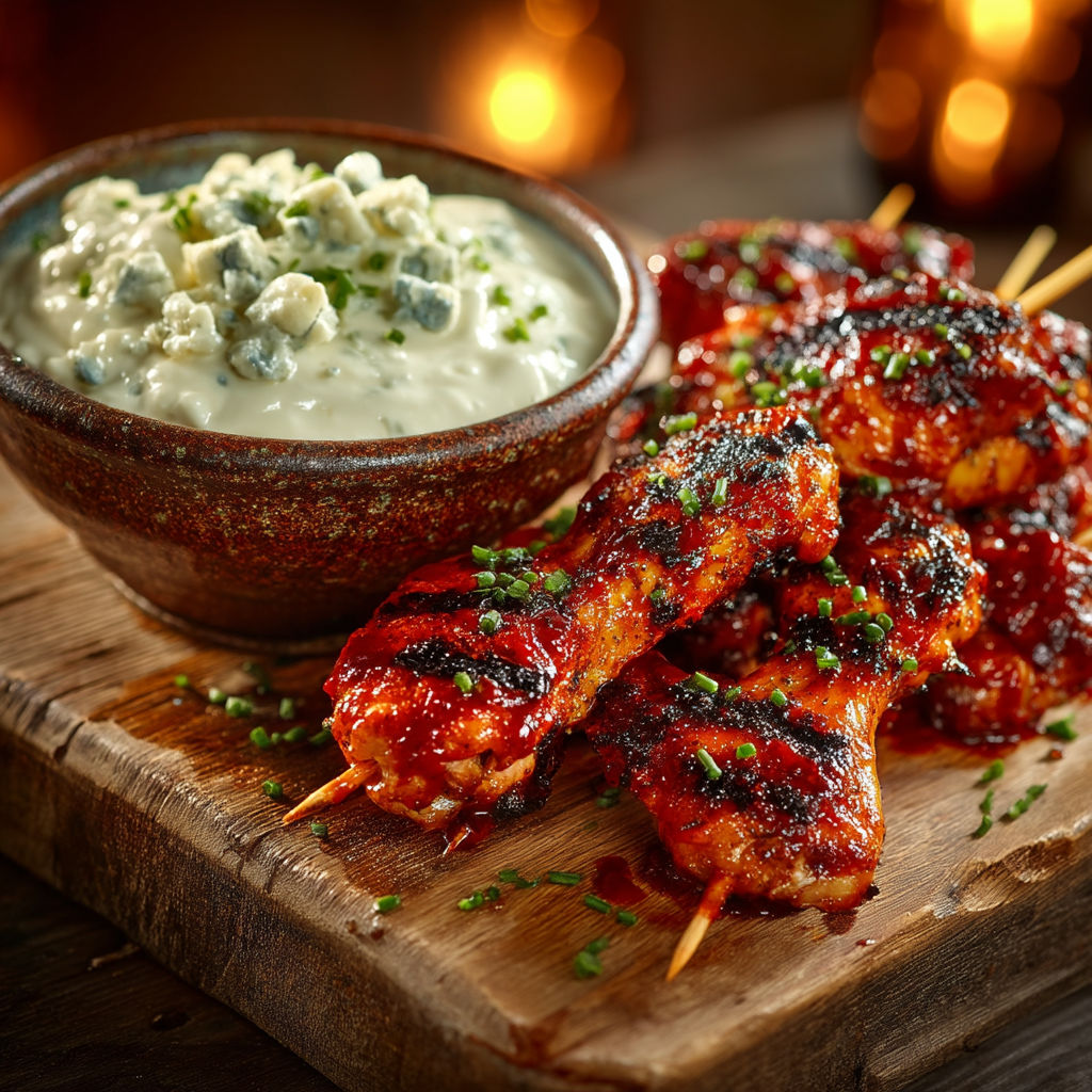 A bowl of sauce and a plate of meat.