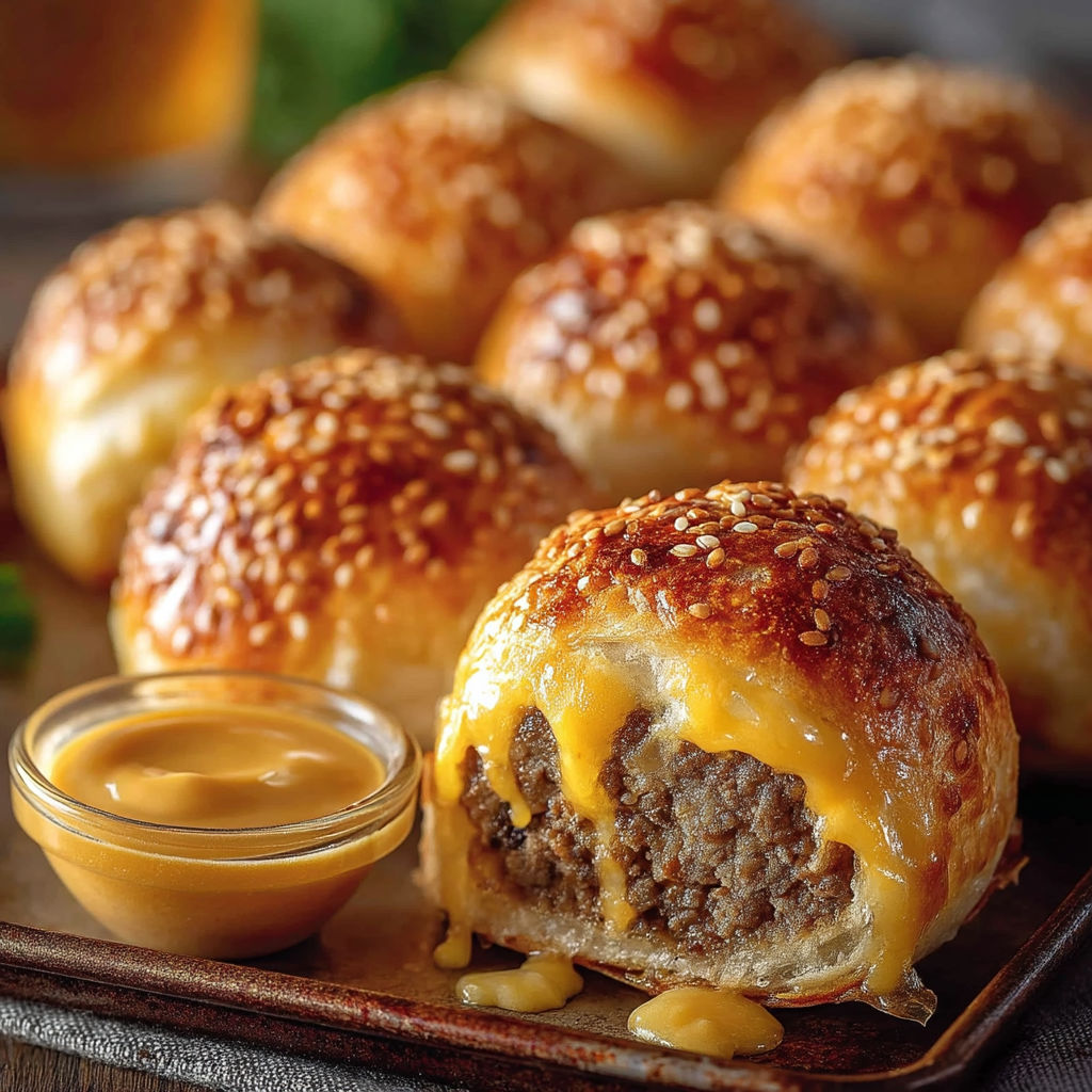 A plate of meatballs with a dipping sauce.