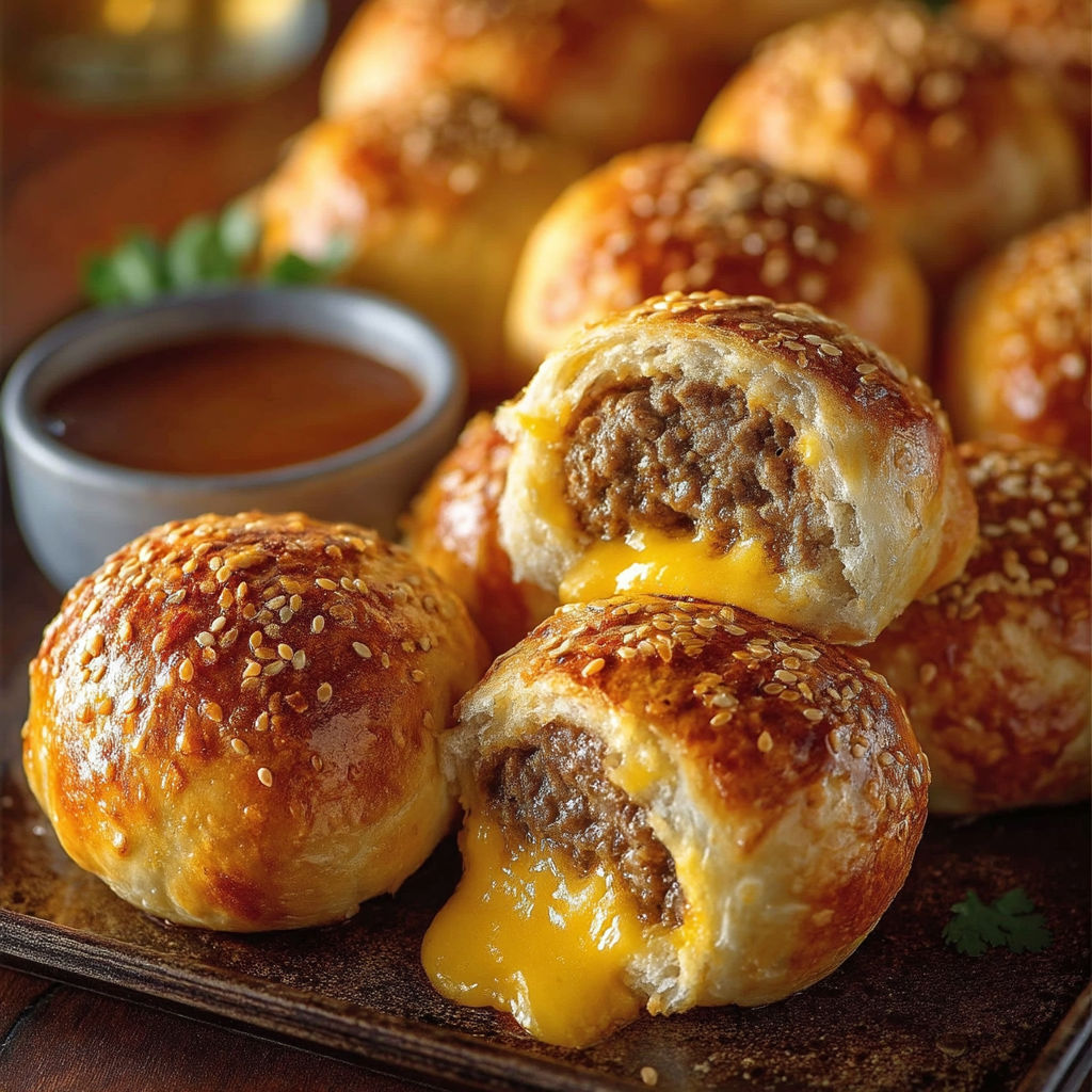 A plate of meat filled pastries.