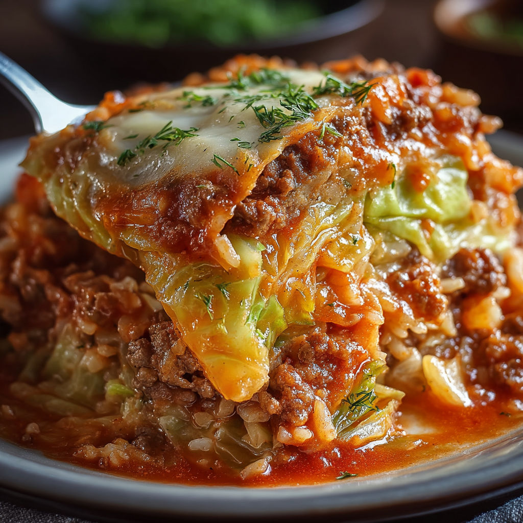 A close up of a delicious gratin de choux farci.