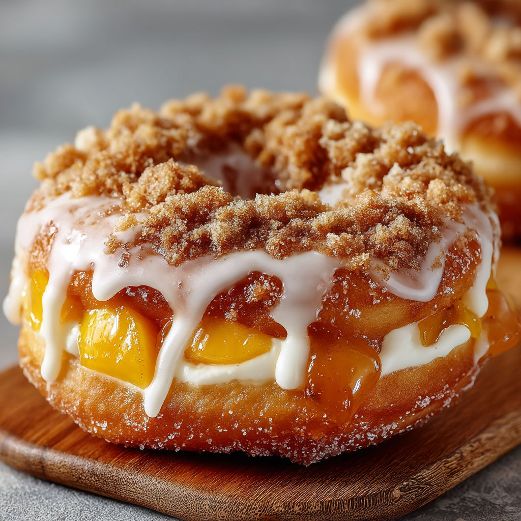 A donut with a glaze and sprinkles.