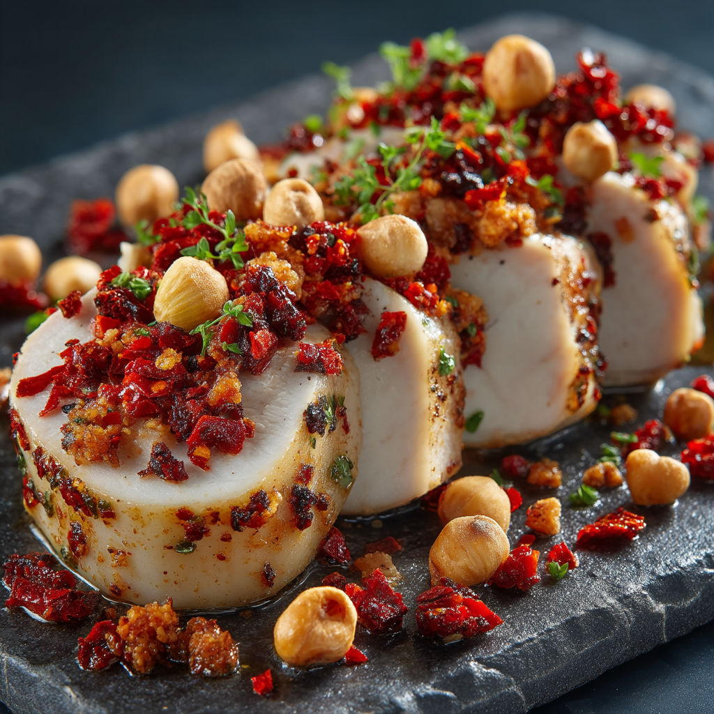 A plate of food with a variety of ingredients.