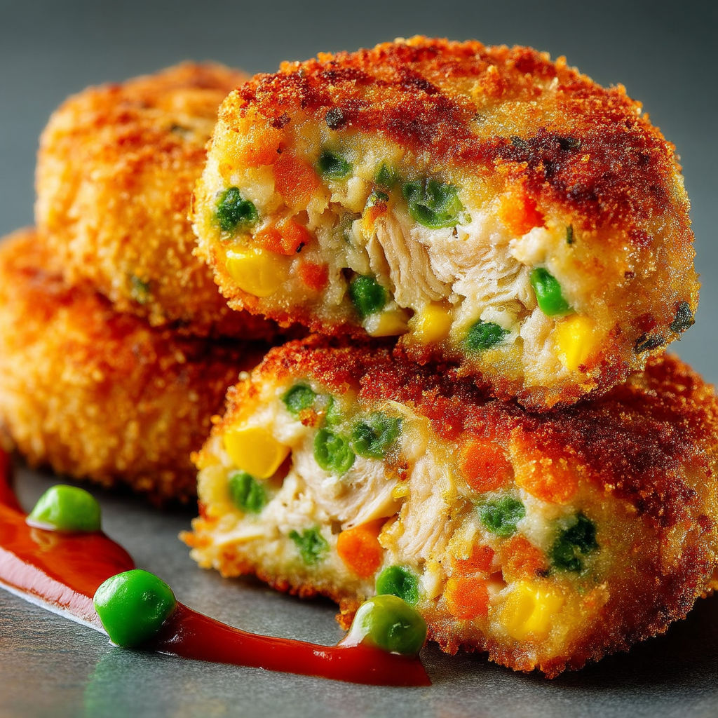 A piece of food with a sauce on it.