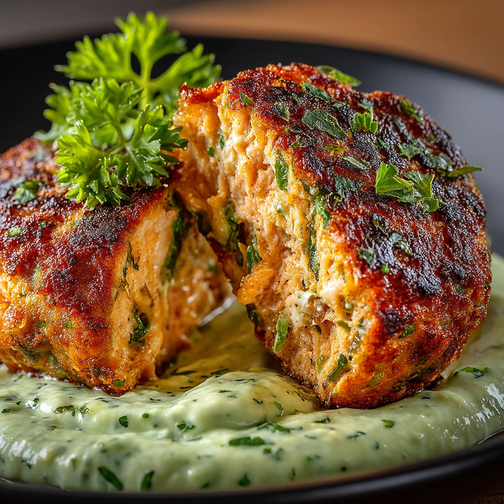 A dish of fish with a sauce on the side.