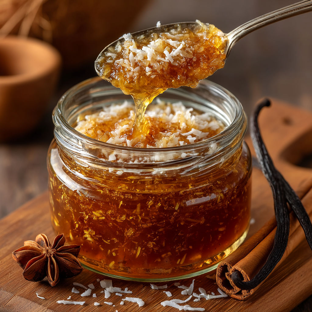 A jar of homemade coconut butter.