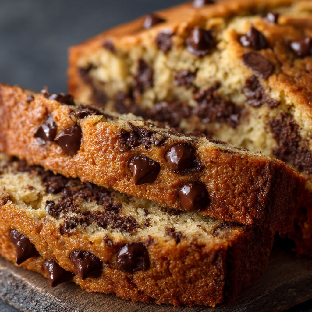 A slice of chocolate cake with chocolate chips.
