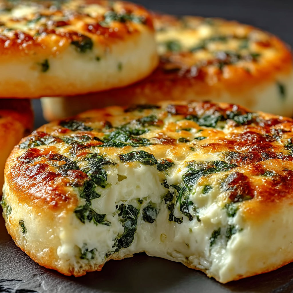 A close up of a food item with green and white toppings.