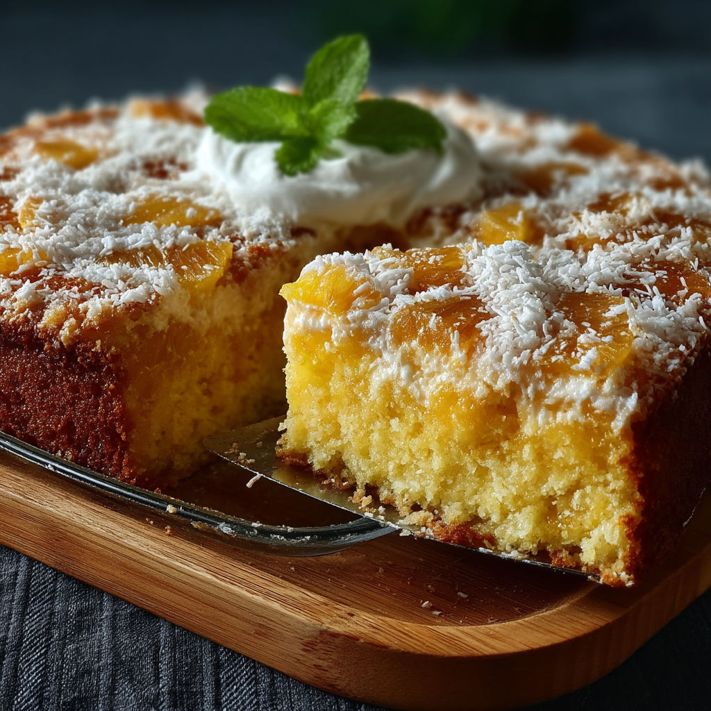 A slice of cake with a dollop of whipped cream on top.