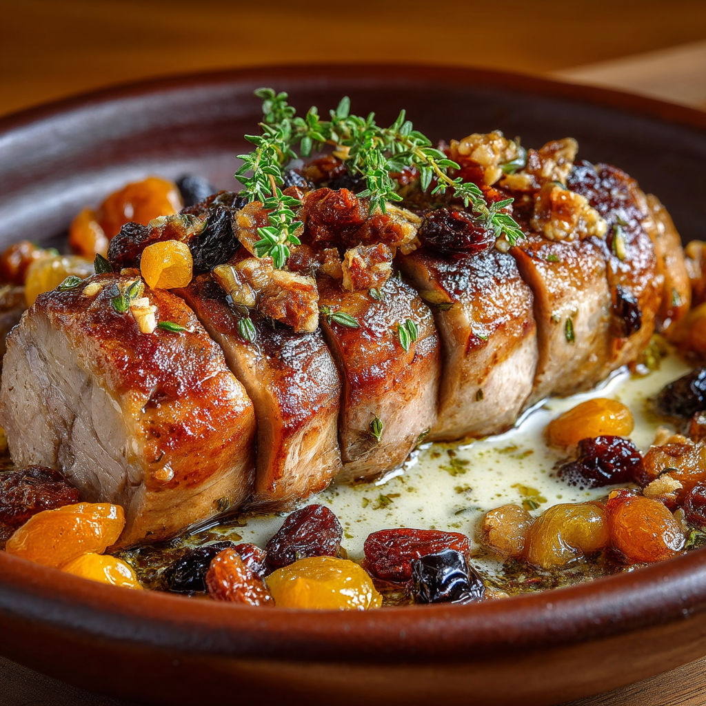 A plate of food with a meat dish and vegetables.