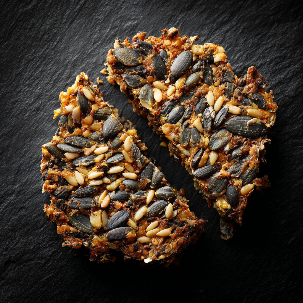 A slice of bread with seeds on it.