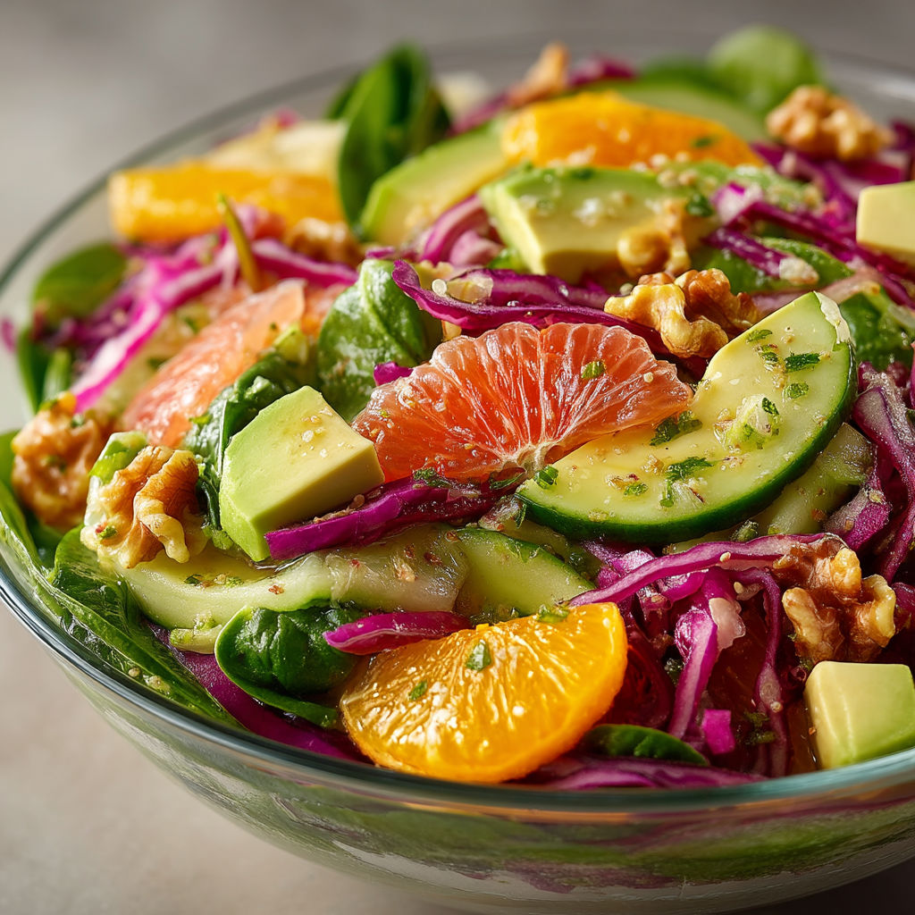 A bowl of vegetables and fruits.