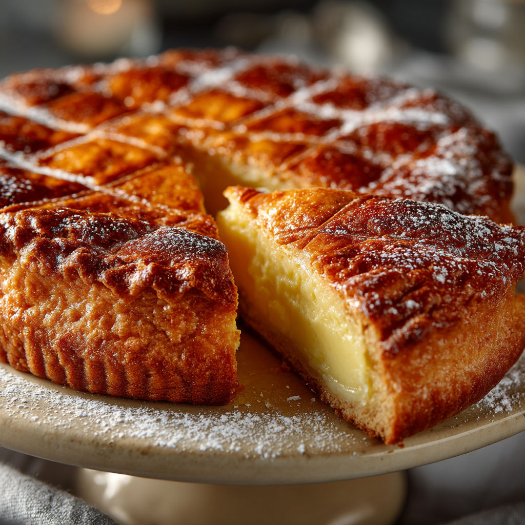 A slice of Gâteau Basque.