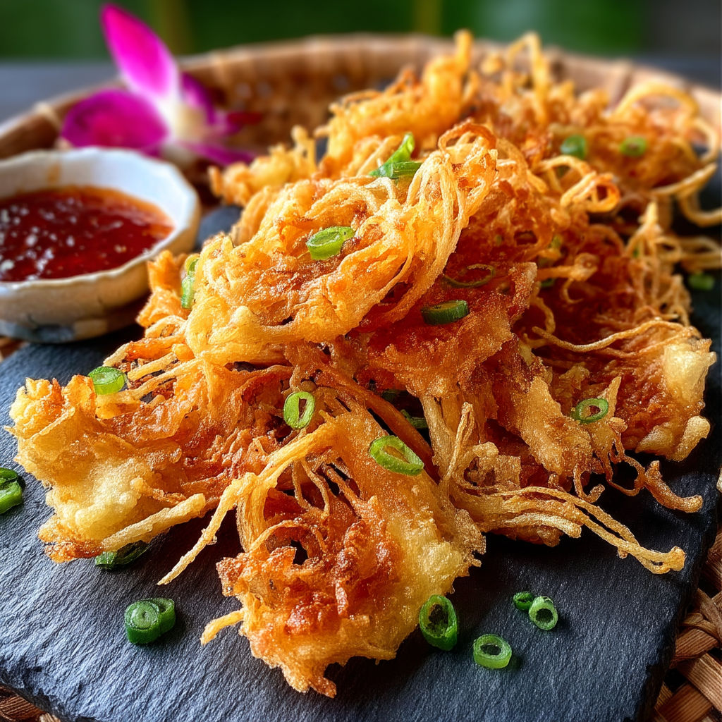 A plate of food with a sauce on the side.