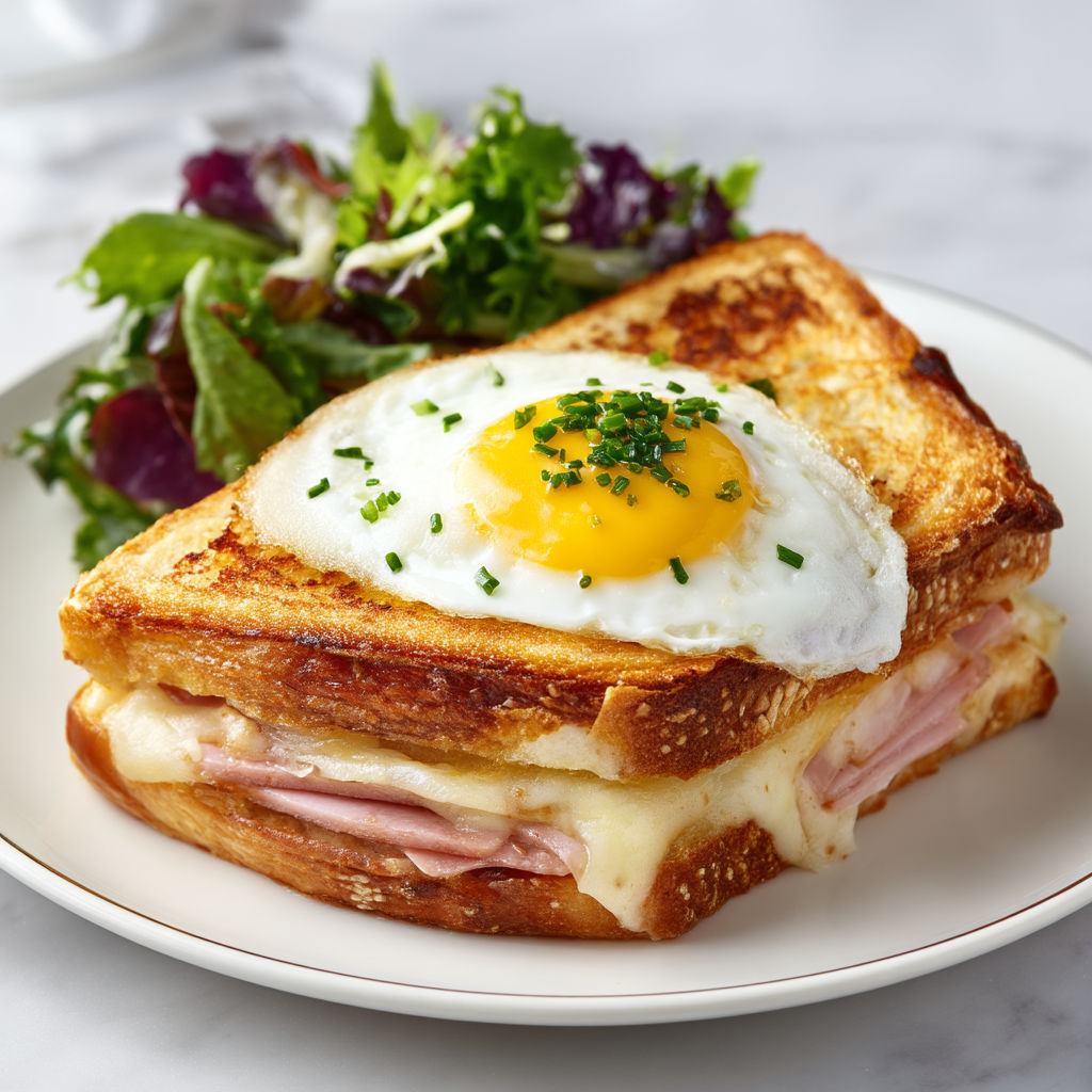A plate of food with a sandwich and a salad.