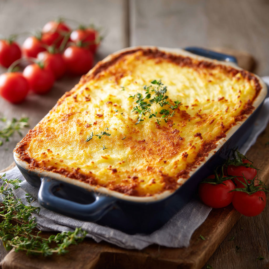 A dish with tomatoes and potatoes.